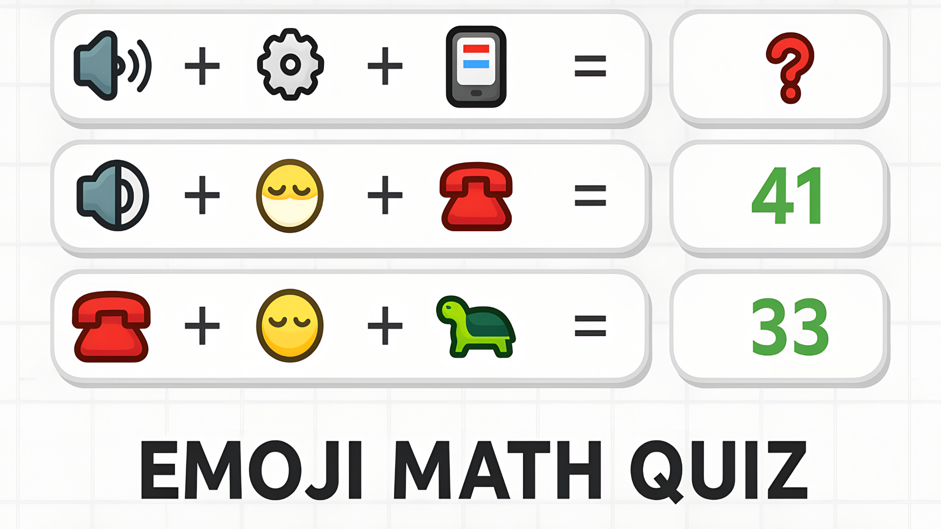 Arte da capa de Emoji Math Quiz