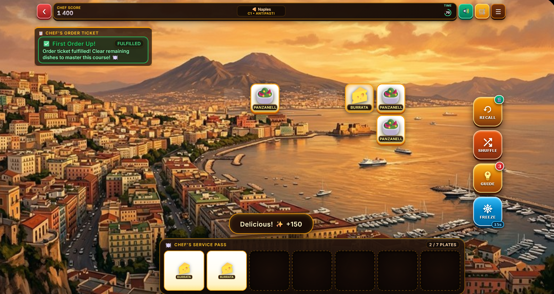 Food Tile Match 3: World Tour screenshot 1