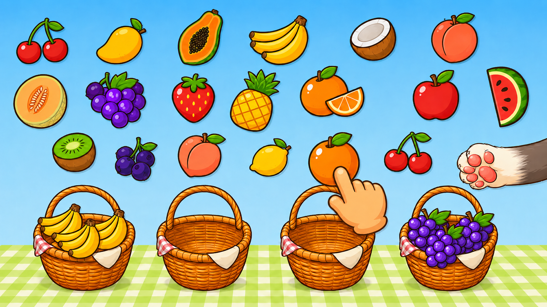 Fruits into Baskets