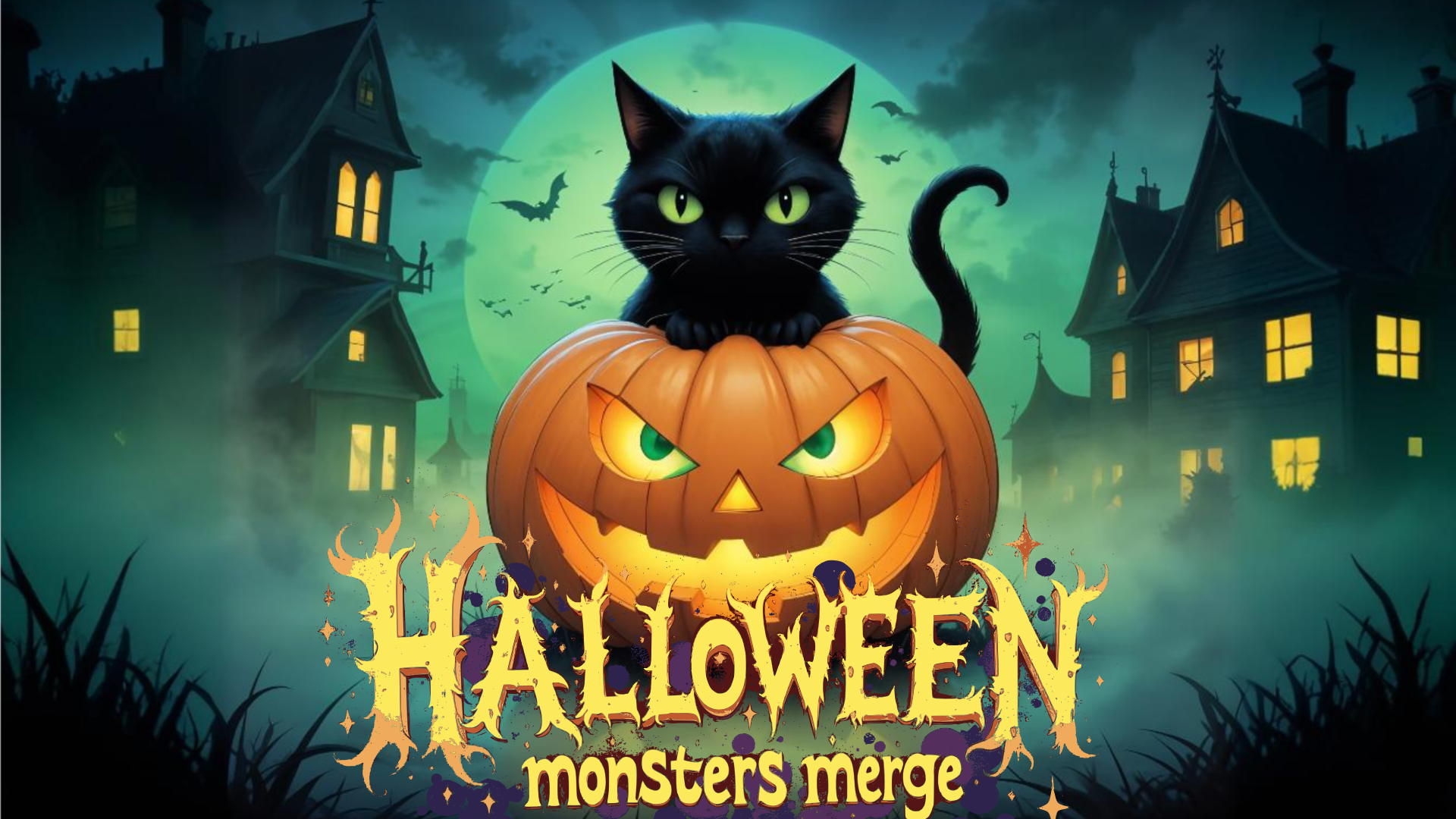 Gambar sampul Halloween monsters merge