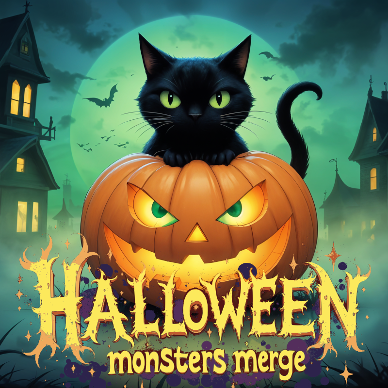 Halloween monsters merge game thumbnail