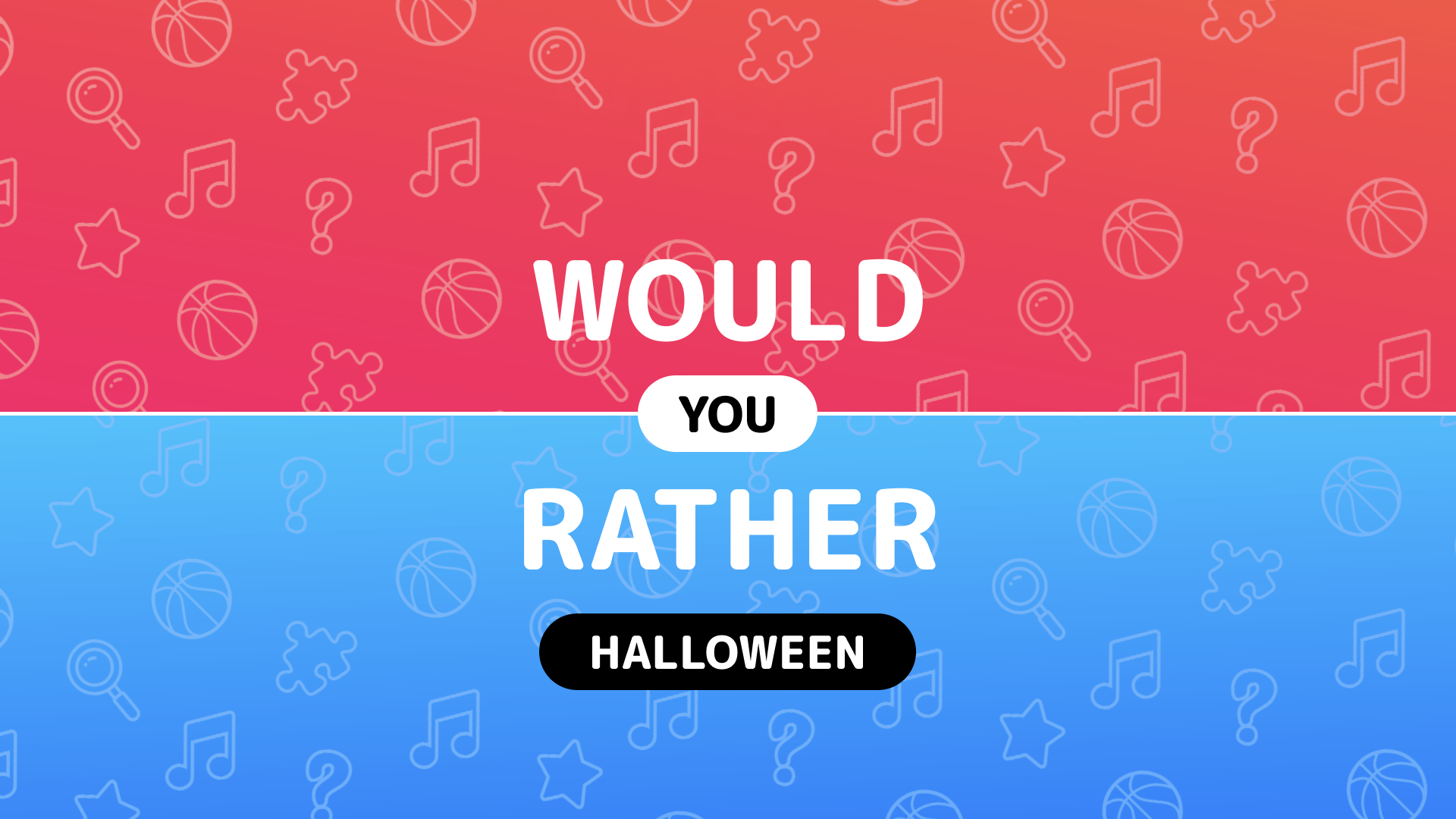 Imagen de portada de Halloween would you rather questions