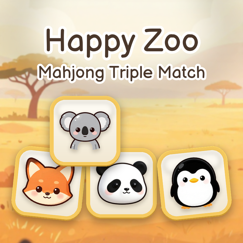 Happy Zoo: Mahjong Triple Match