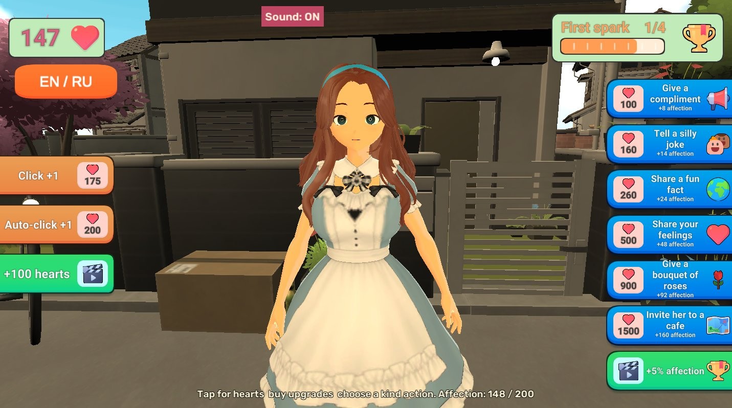 Heart Spark: Anime Clicker screenshot 1