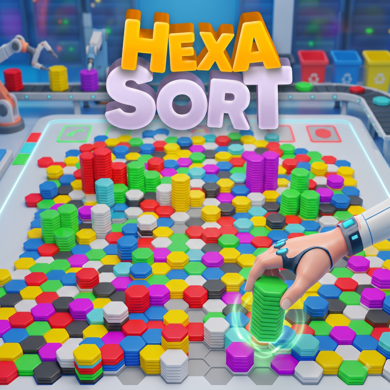 Hexa Sort - Brain Games puzzle game thumbnail
