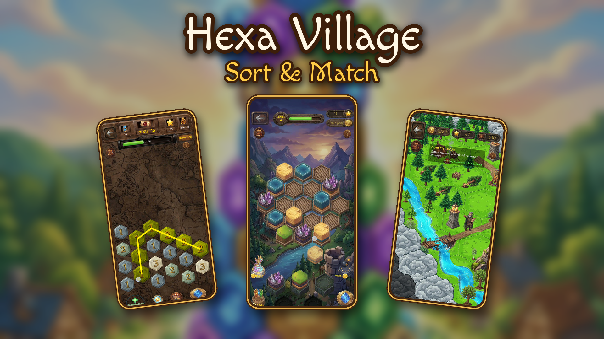 Hexa Village: Sort & Match
