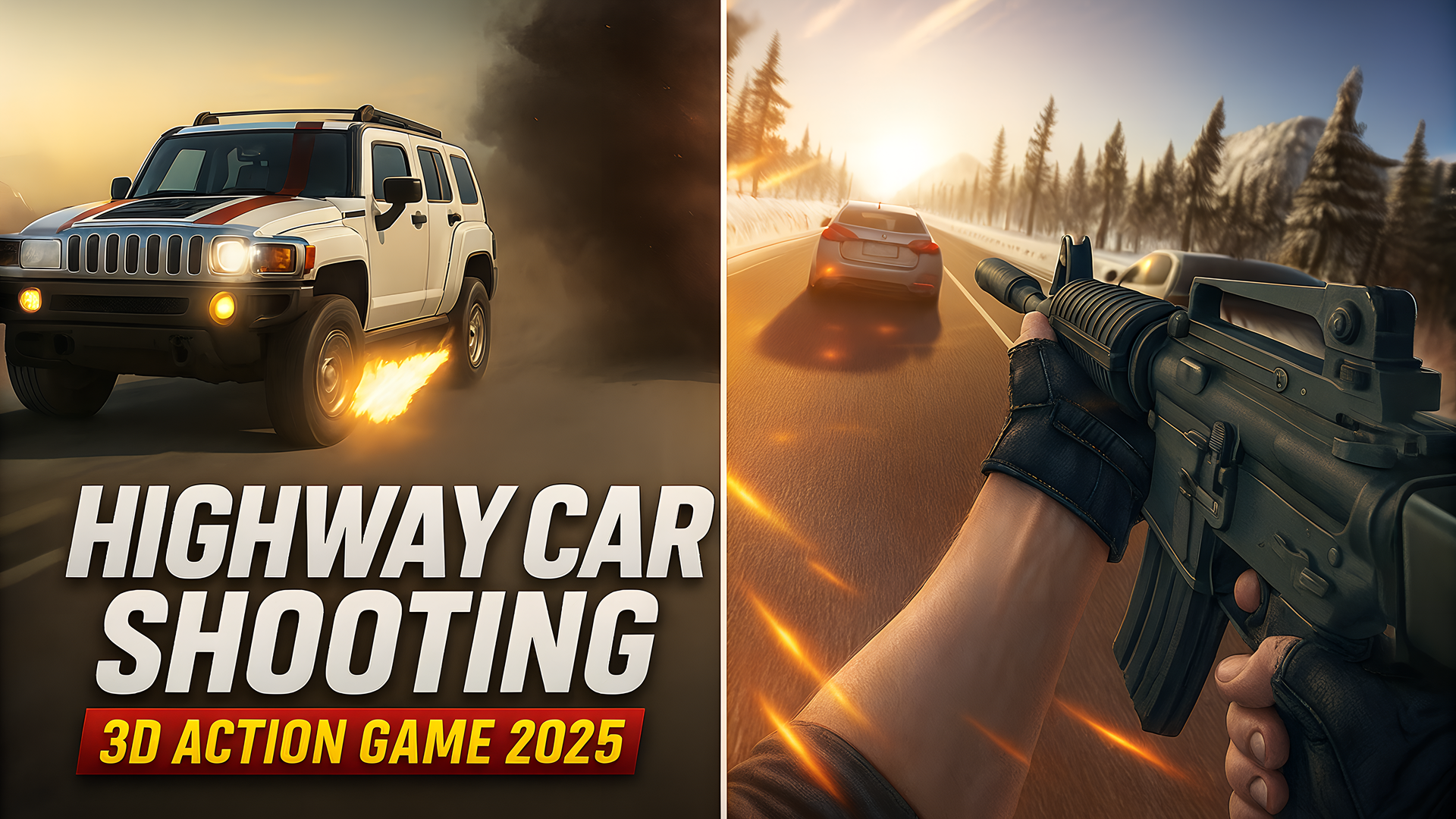 Gambar sampul Highway Car Shooting 3D  Action Game 2025