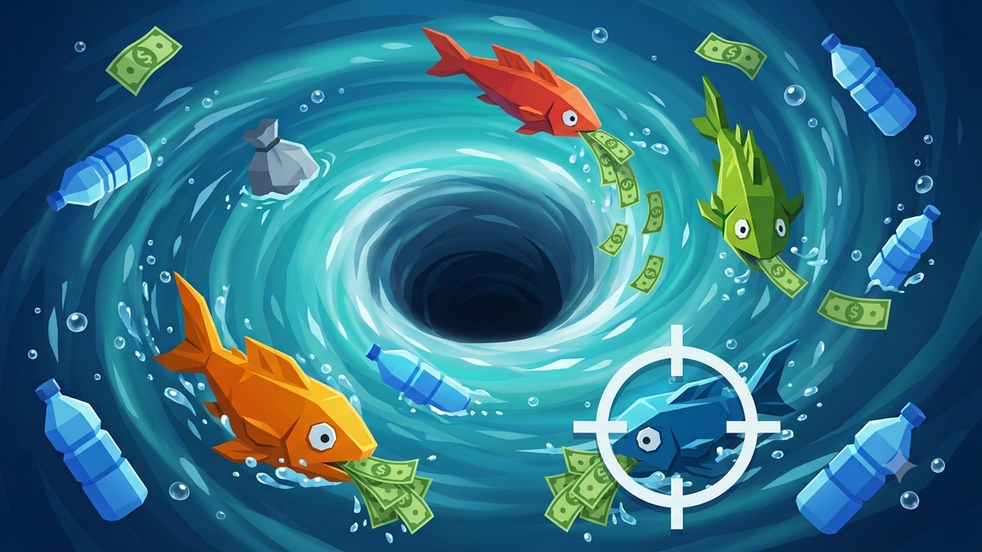 Arte da capa de Hurricane Fishing: Feed the Storm