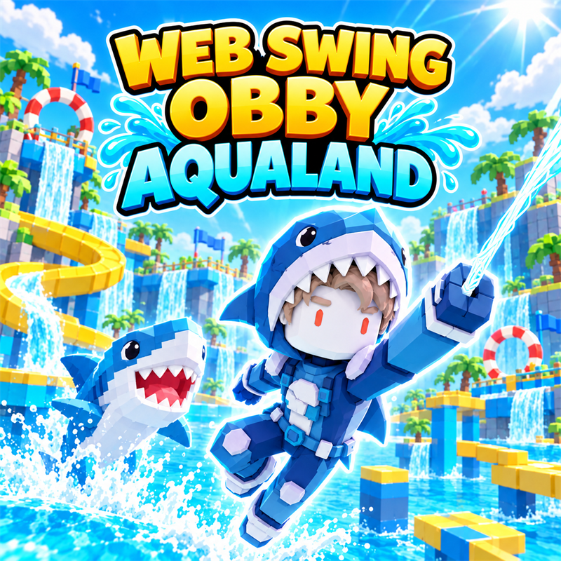Web Swing Obby: Aqualand game thumbnail