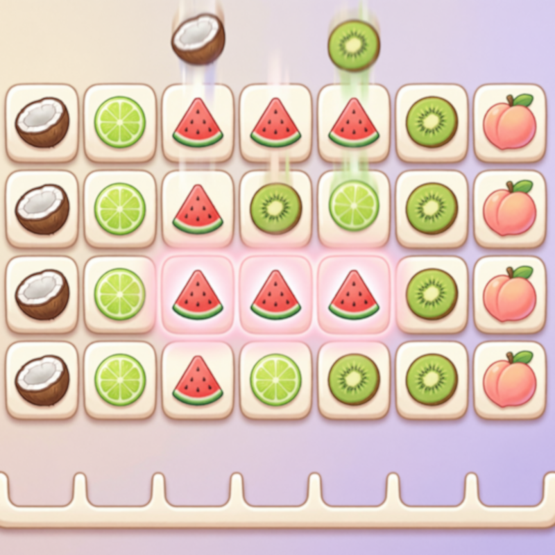 Tiles: Collect 3 fruits