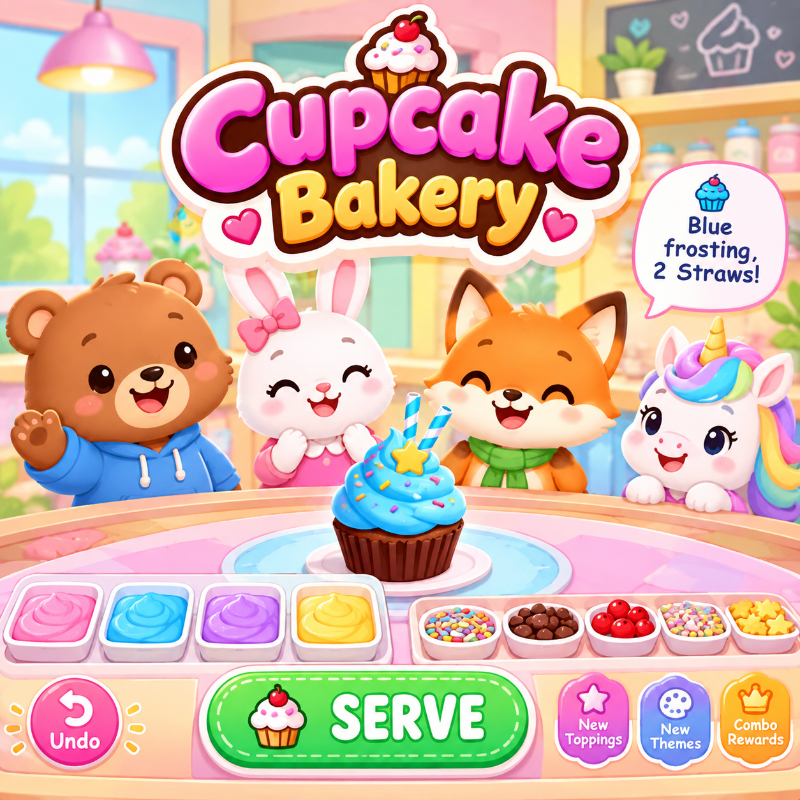 Cupcake Factory — Casual game, available on playgama