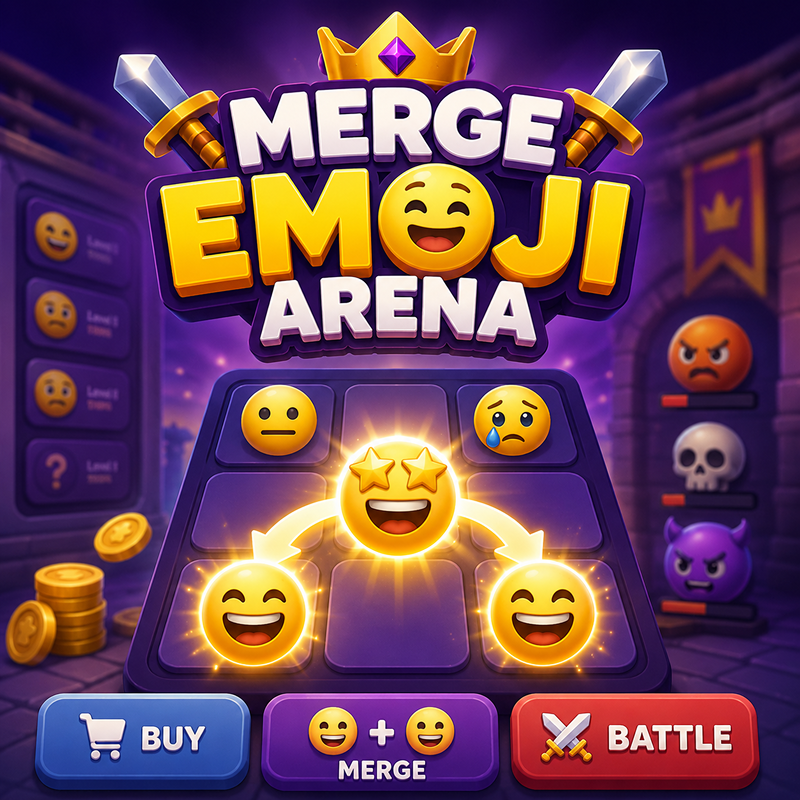 Merge Emoji Arena - Merge puzzle game thumbnail