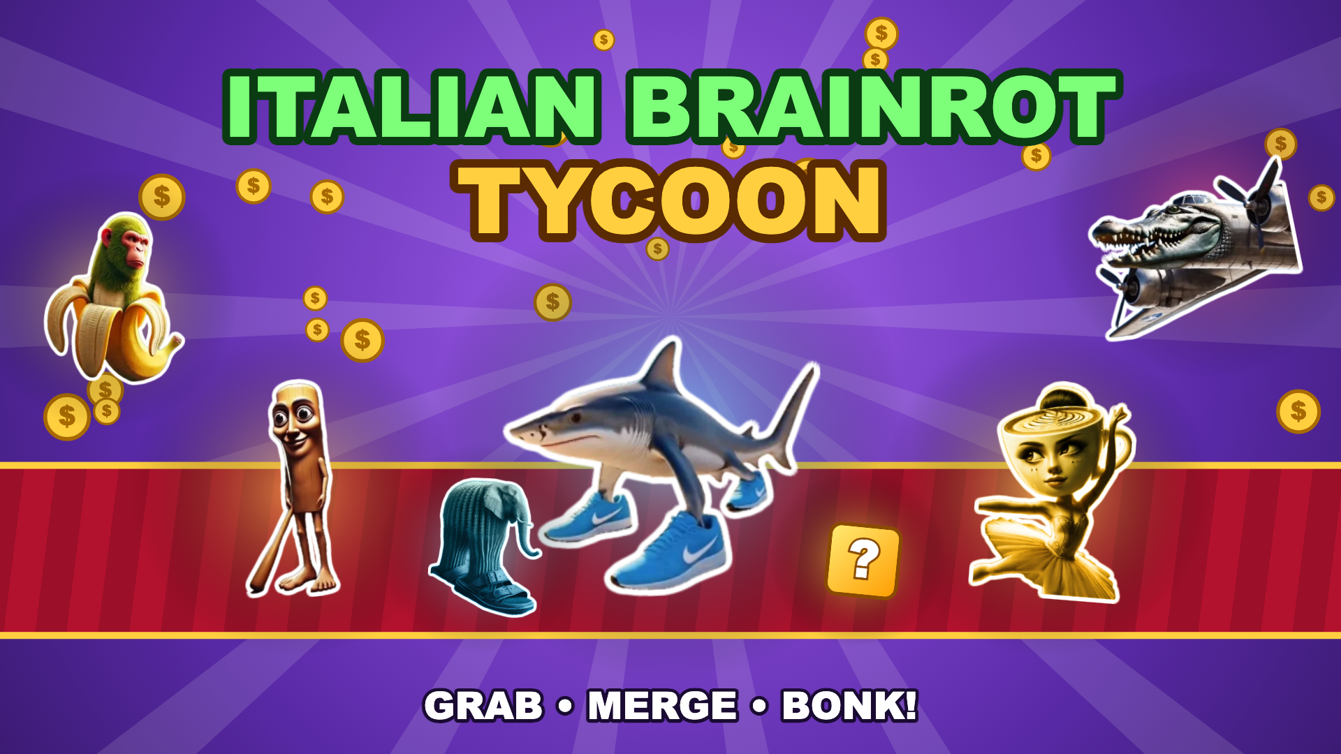 Italian Brainrot Tycoon: Grab & Merge
