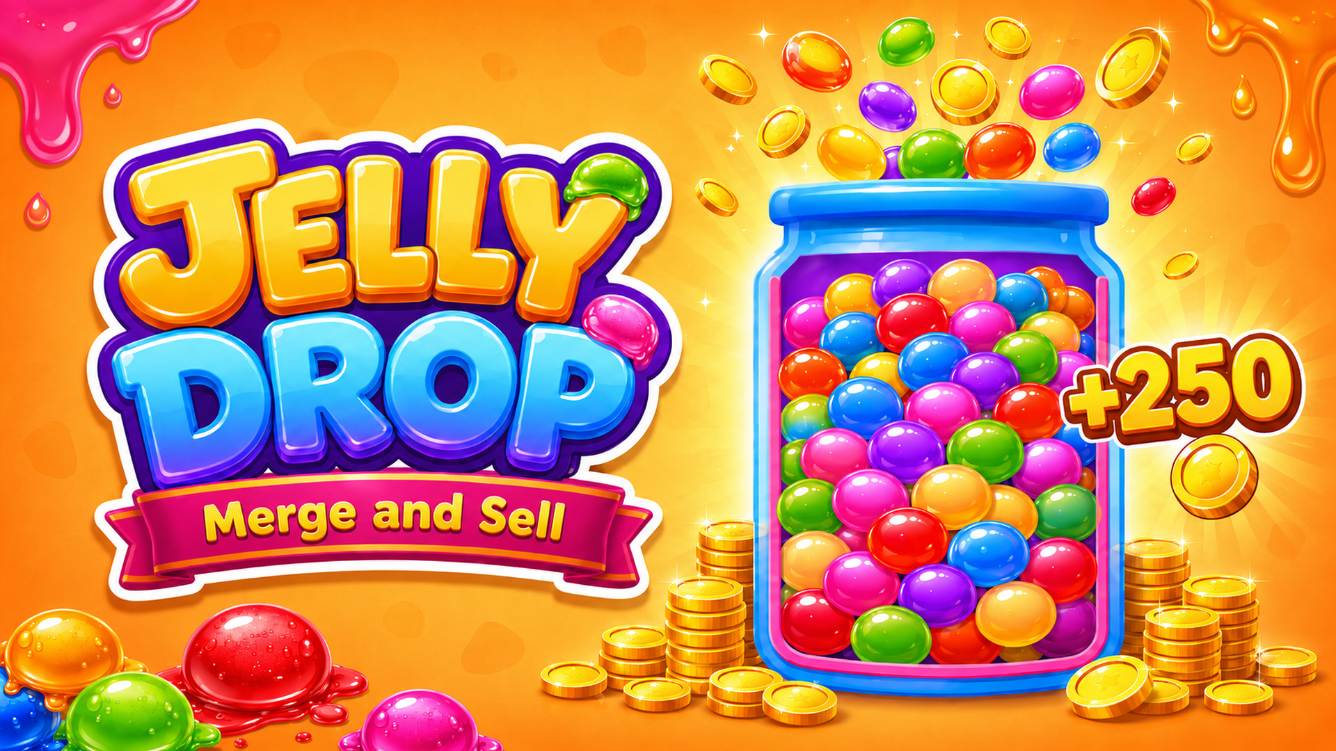 Imagen de portada de Jelly Drop: Merge & Sell