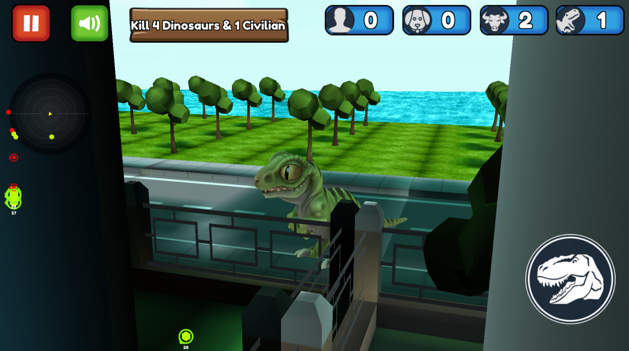 Jurassic Dinosaur Rampage Game screenshot 2