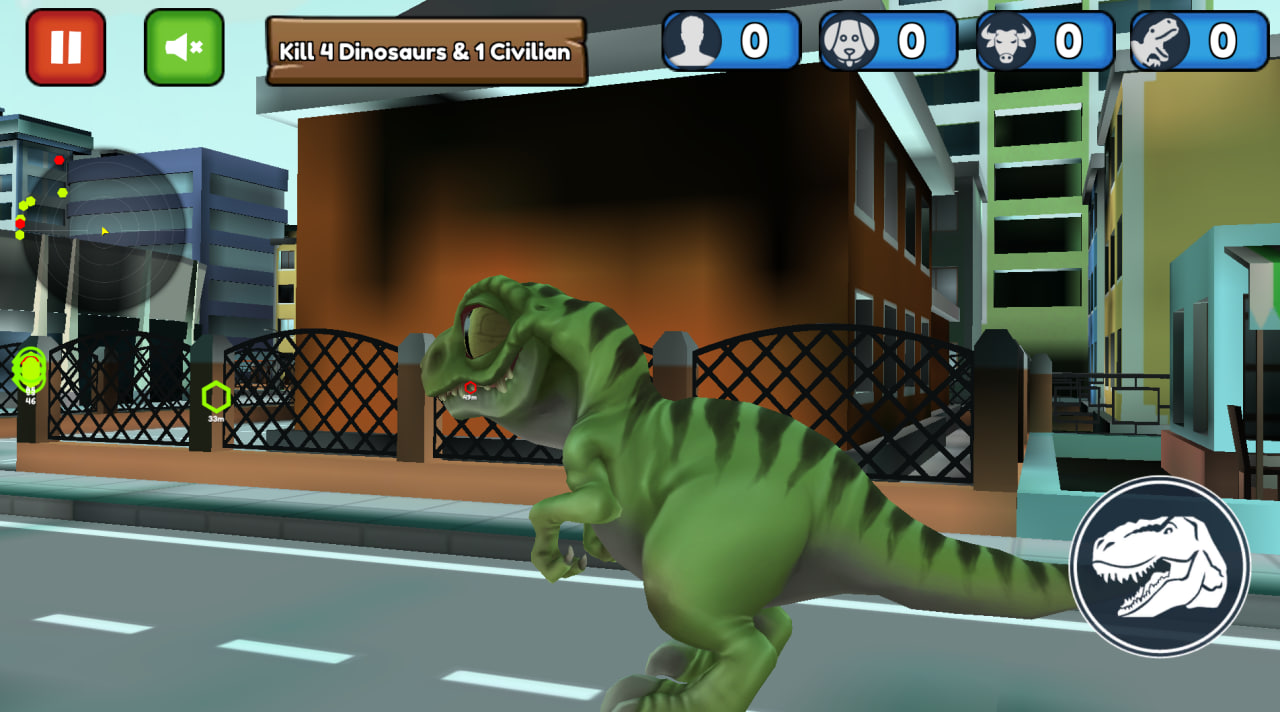 Jurassic Dinosaur Rampage Game screenshot 3