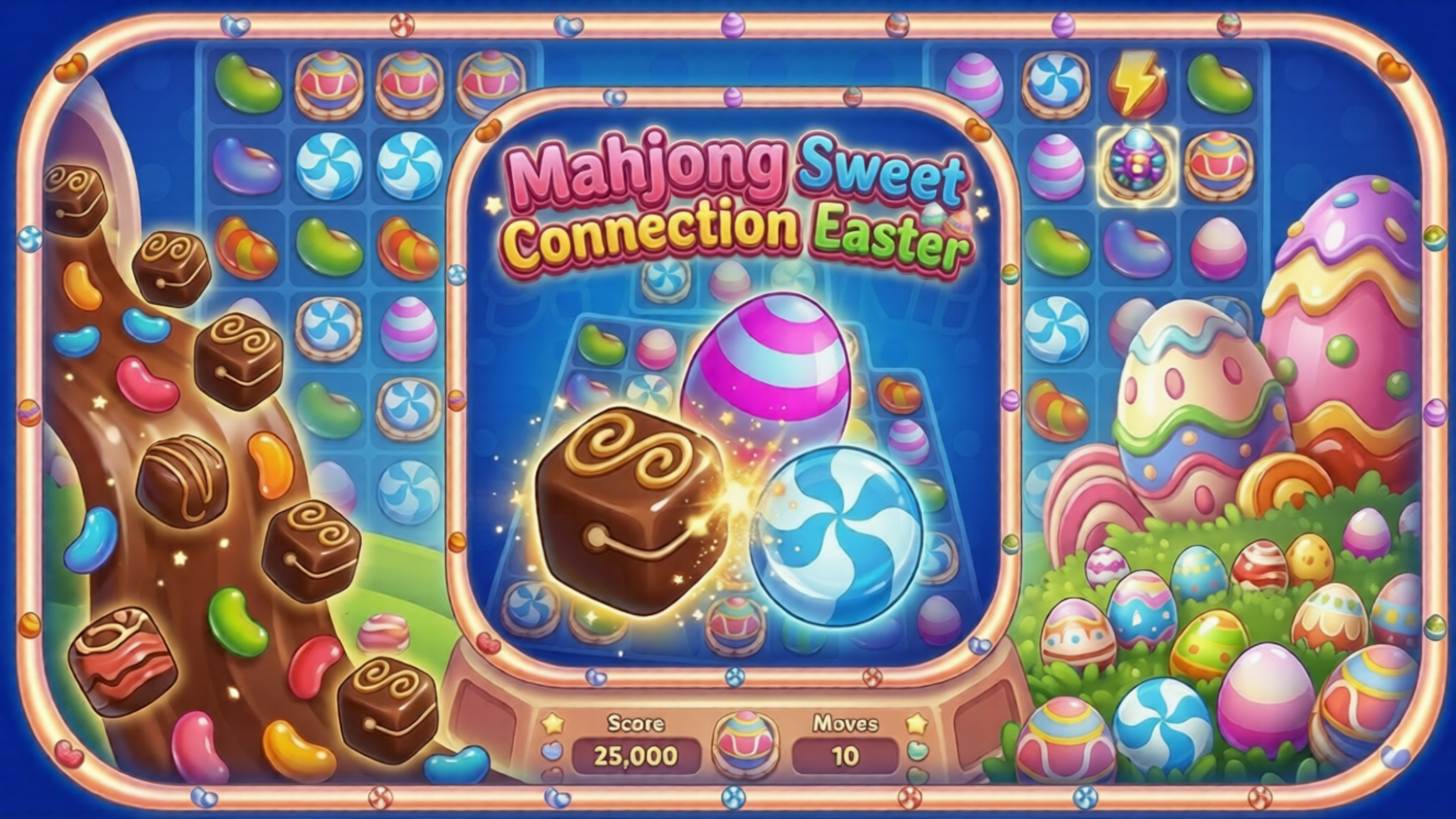 Mahjong Sweet Connection Easter gameplay screenshot 1