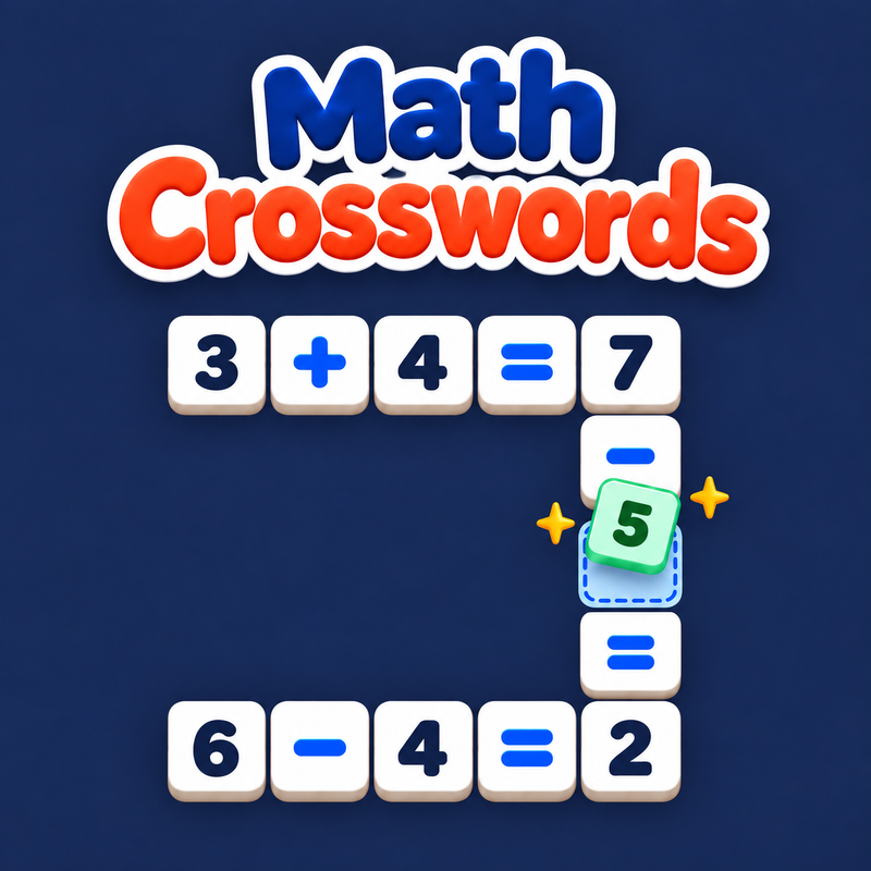 Math Crosswords - Math Games puzzle game thumbnail