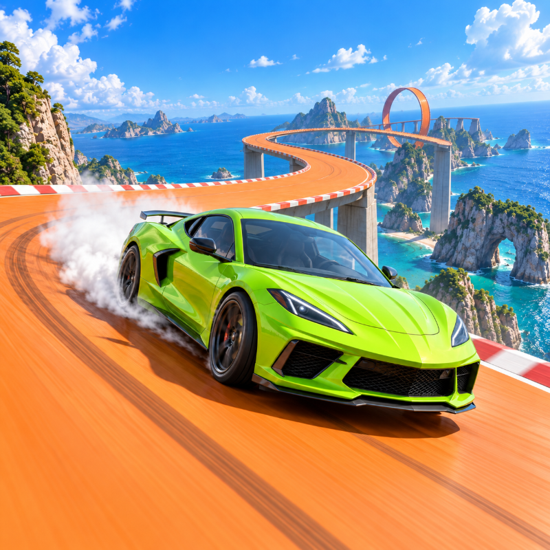 Mega Ramp Car Stunts GT Racing