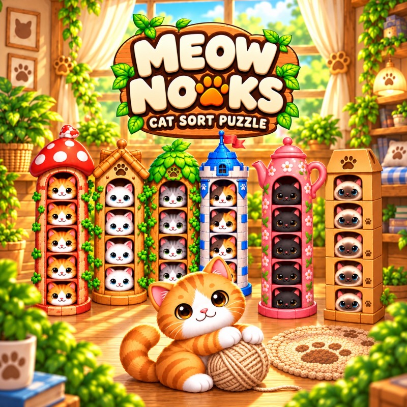 Meow Nooks: Cat Sort Puzzle