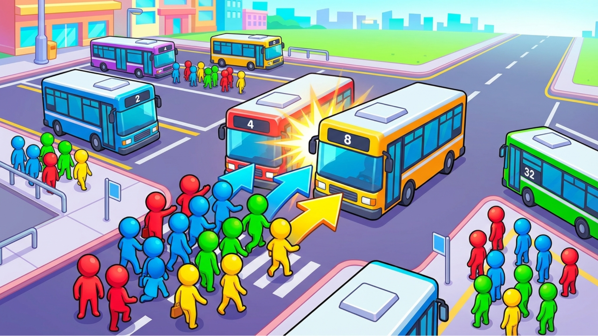 Merge Bus Sort: 2048!