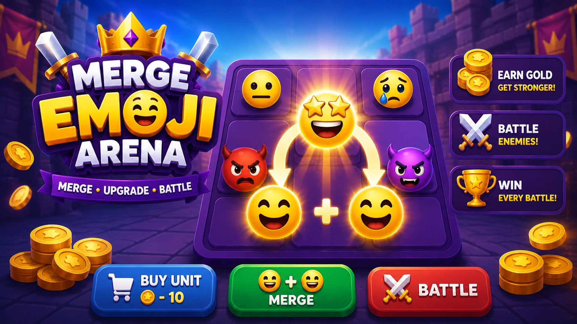 Merge Emoji Arena