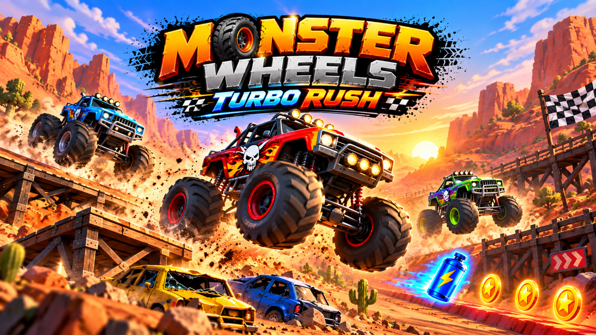 Monster Wheels Turbo Rush cover art