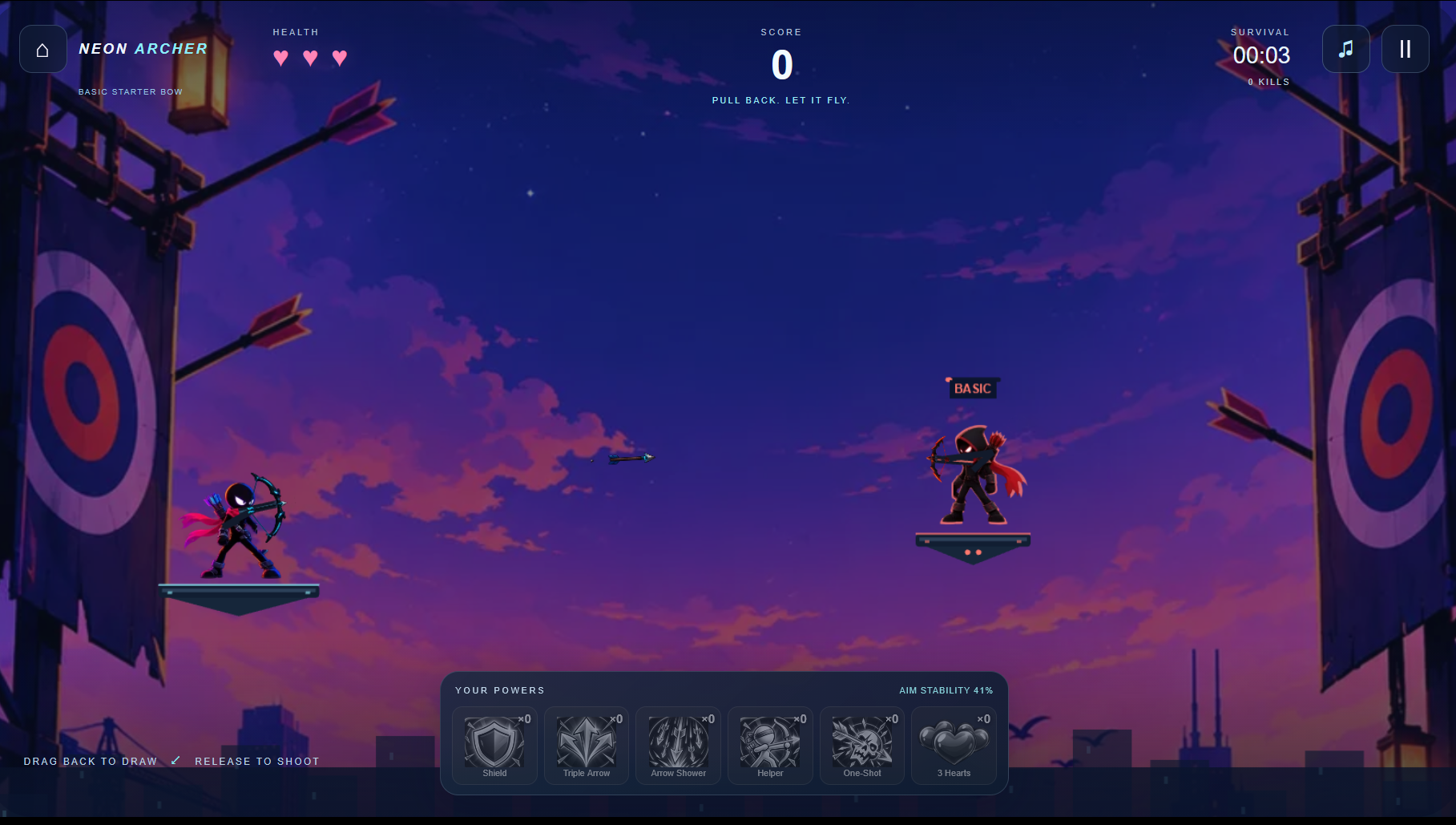 Neon Archer screenshot 1