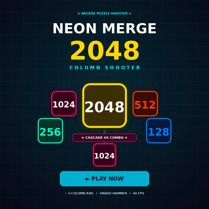 Neon Merge 2048