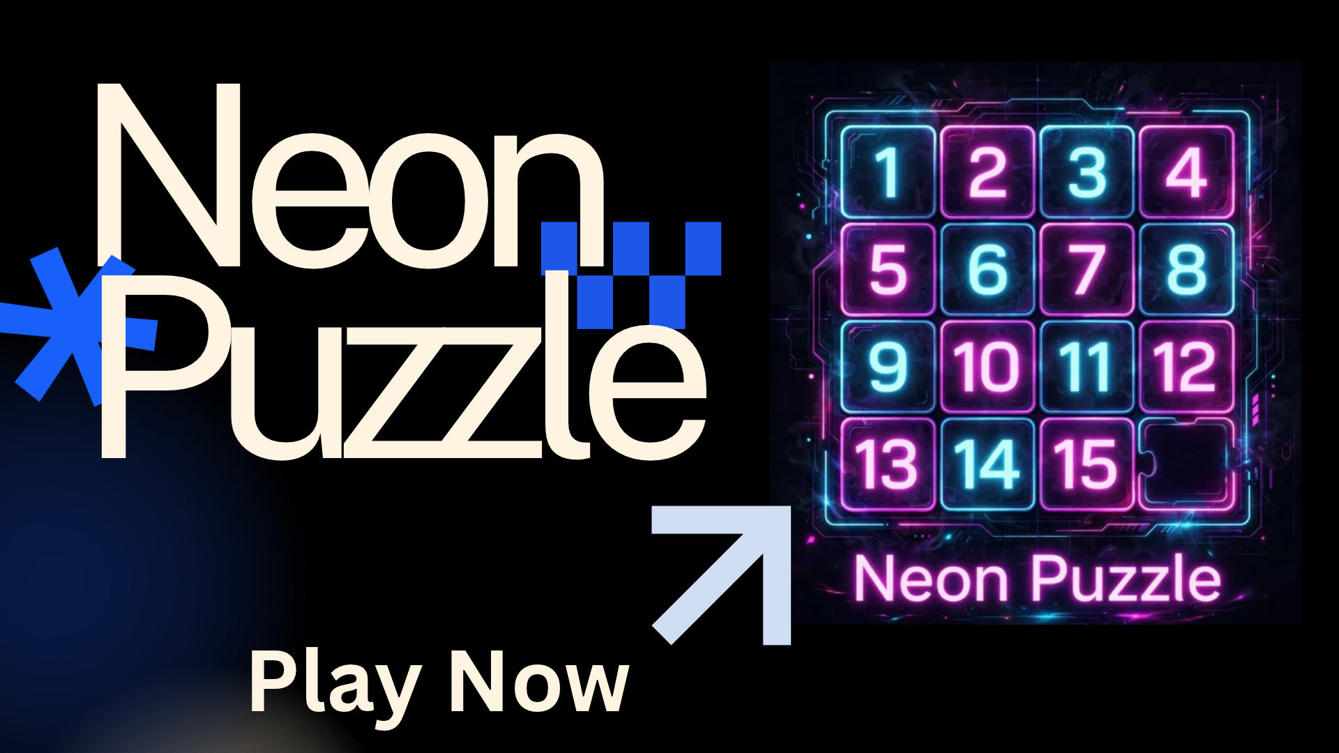 Neon Puzzle Mathematical Number Sliding Game kapak resmi