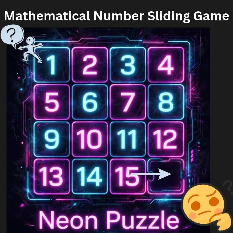 Neon Puzzle Mathematical Number Sliding Game — Juega Online | Playgama