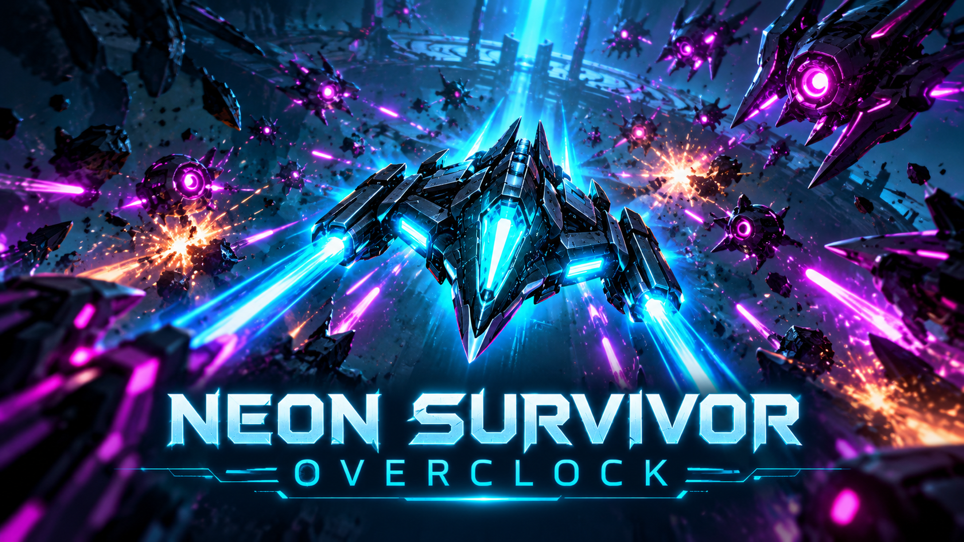 Arte da capa de Neon Survivor: Overclock