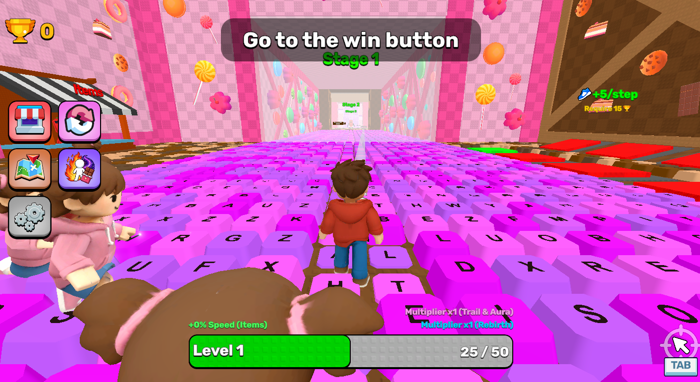 Obby: +1 Speed Keyboard Escape screenshot 1