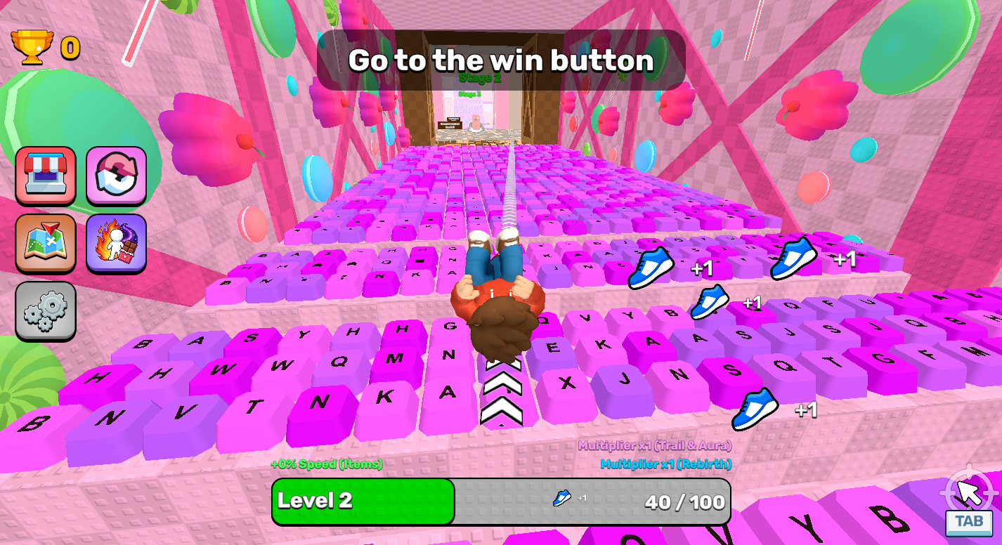 Obby: +1 Speed Keyboard Escape screenshot 3