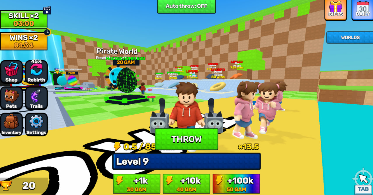 Obby: +1 Stone Skipping screenshot 1
