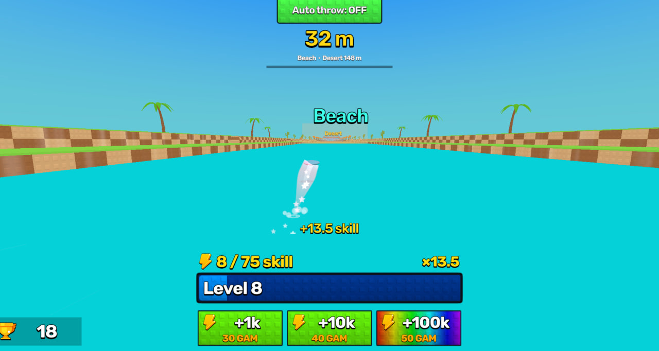 Obby: +1 Stone Skipping screenshot 2