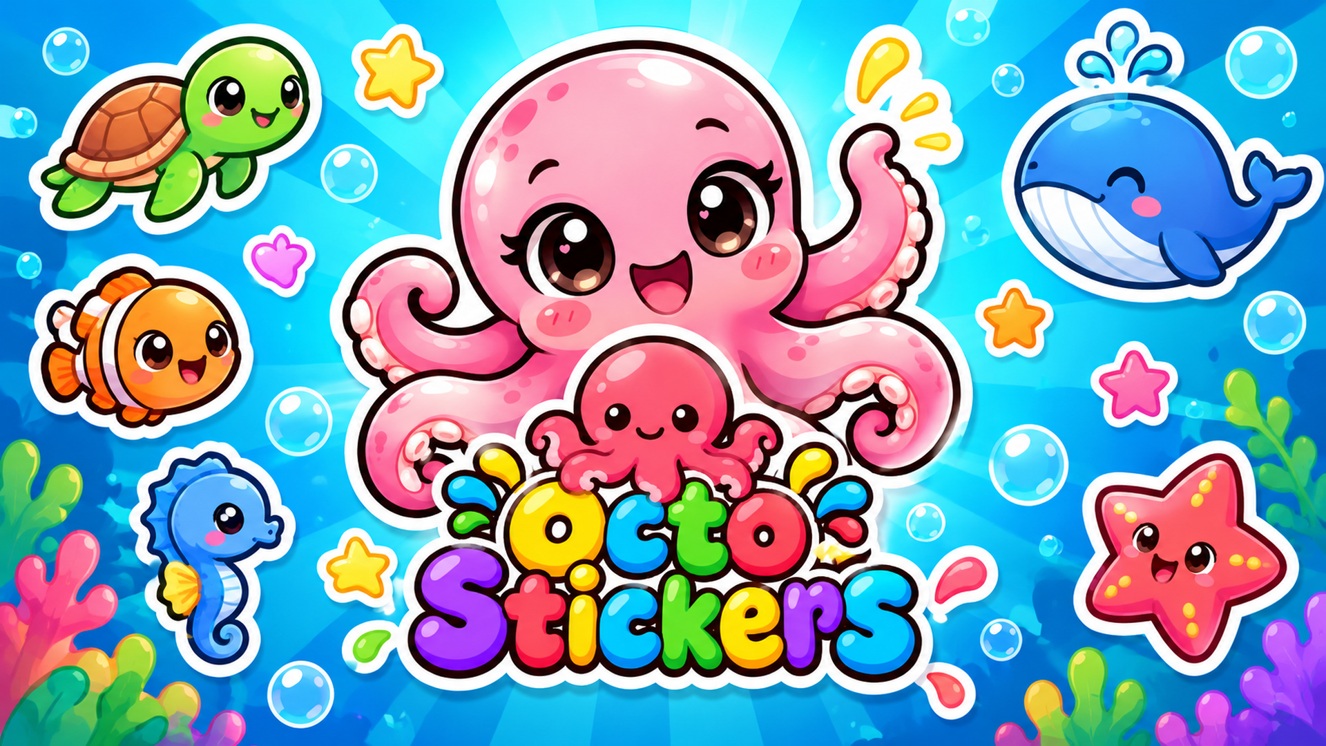 Imagen de portada de Octo Stickers : Merge & Stick