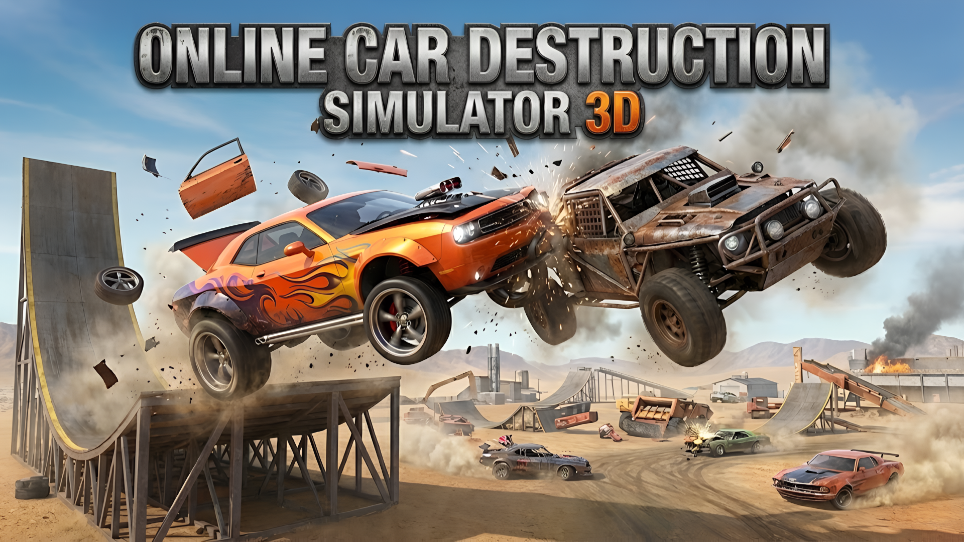 Online Car Destruction Simulator 3D game artwork