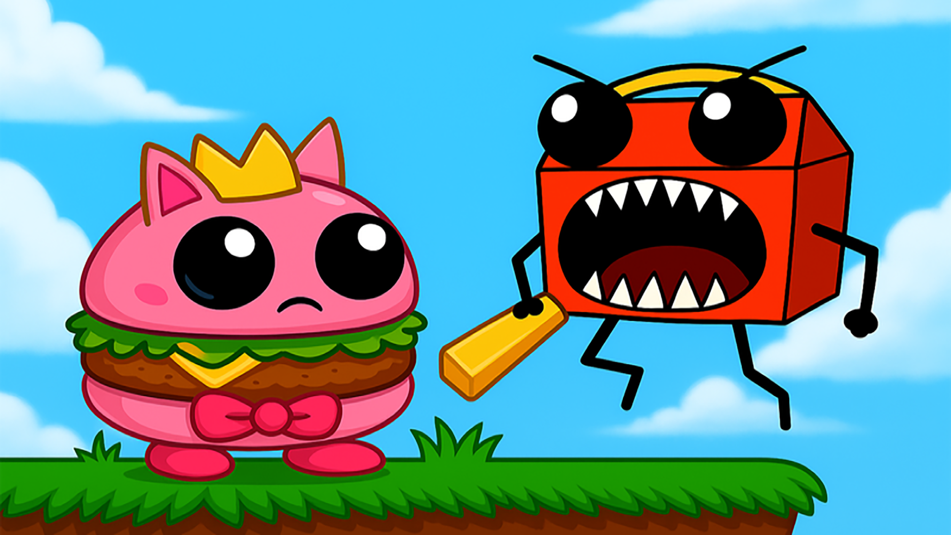 Pink Burger: Defeat a BOSS!