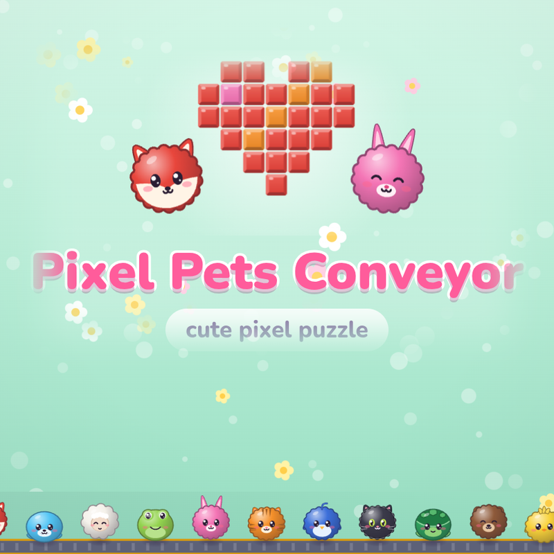 Pixel Pets Conveyor: Cute Puzzle