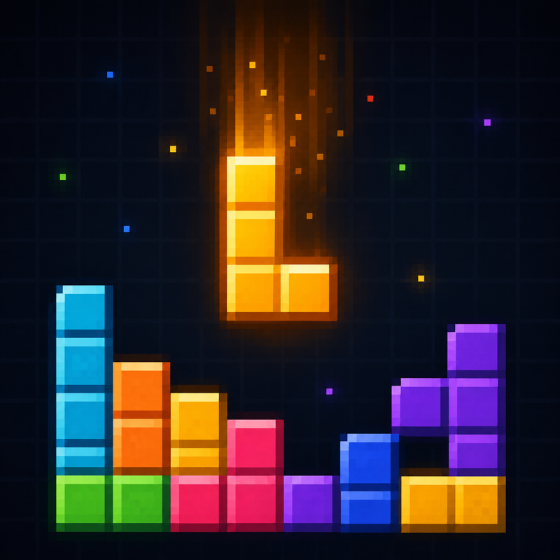 Pixel Tetris - Arcade puzzle game thumbnail