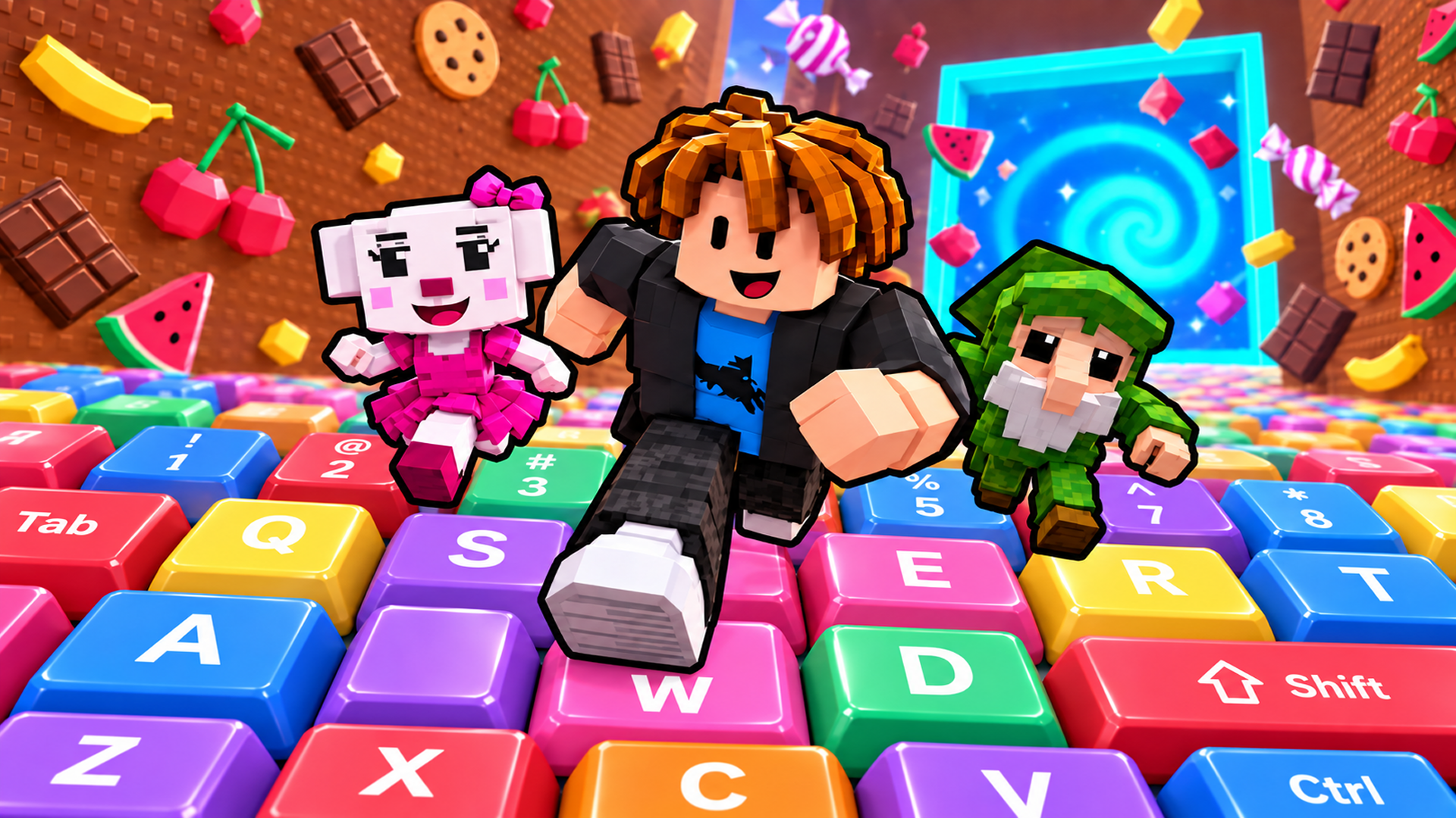 Arte da capa de Obby: Keyboard Run +1 Speed