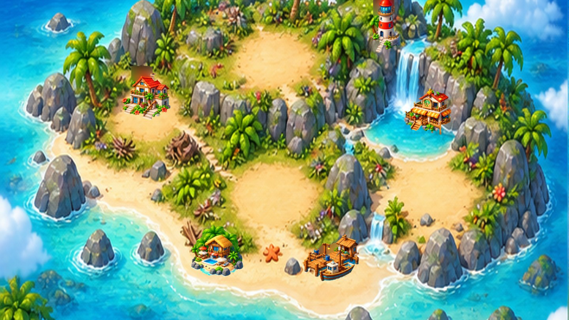 Sunny Blocks: Island Puzzle