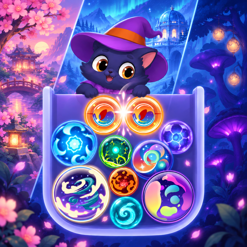 Purr Magic: Merge Balls game thumbnail