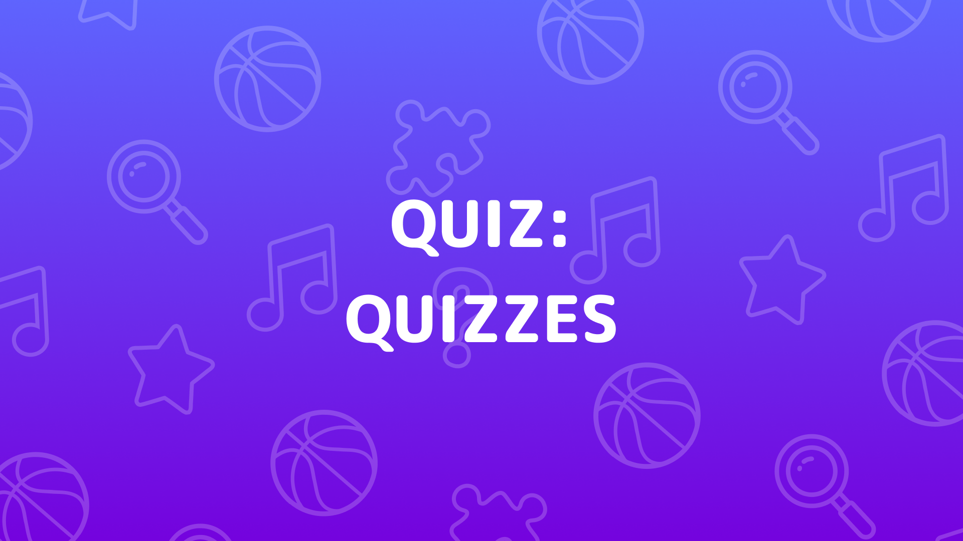 Okładka Quizzes
