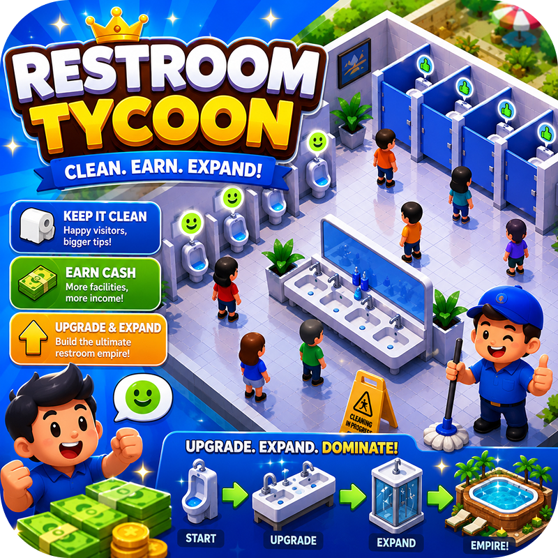 Restroom Tycoon: Clean & Earn