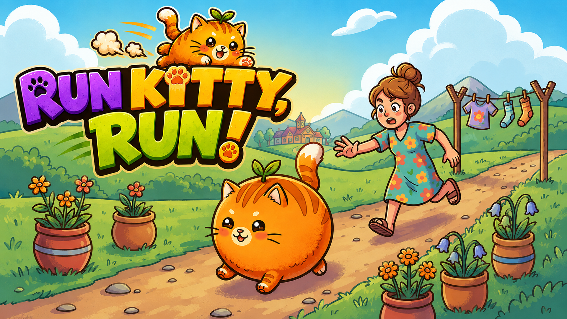 Arte da capa de Run Kitty, Run!
