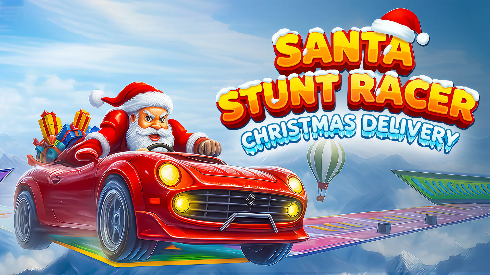 Santa Stunt Racer Christmas Delivery game artwork
