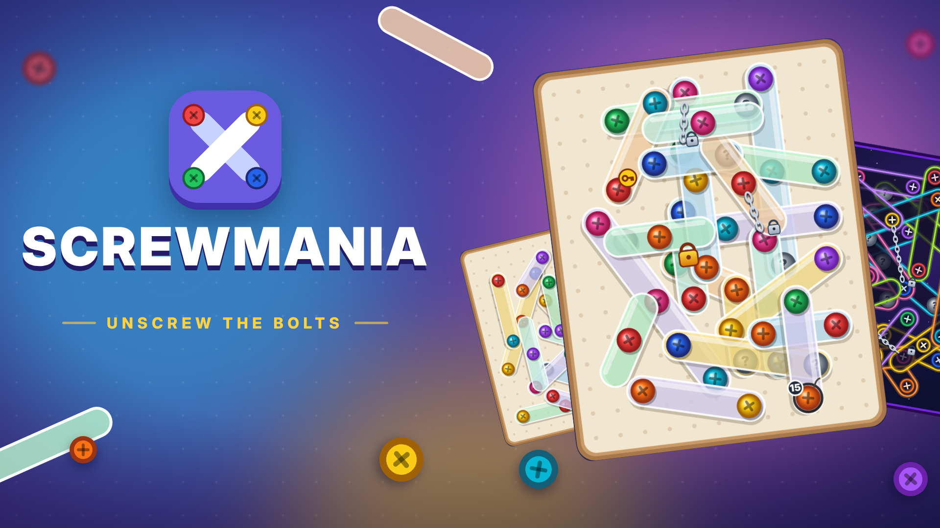 Screwmania: Unscrew the Bolts