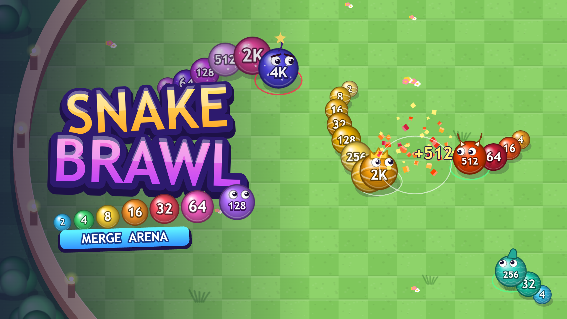 Imagen de portada de Snake Brawl: Merge Arena
